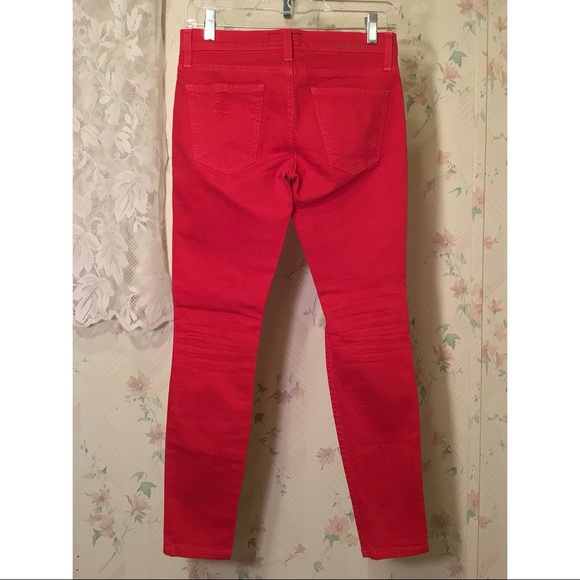 Current/Elliott The Stiletto Red Skinny Pants - Picture 3 of 5